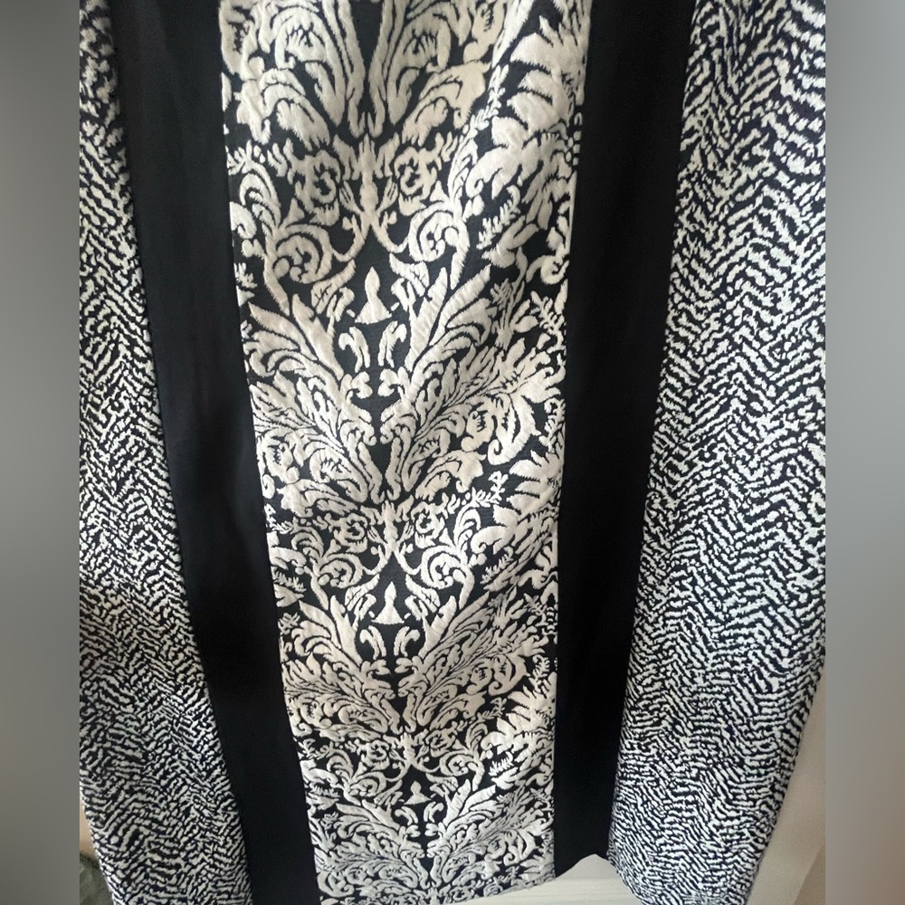 NY Collection Black and White Sleeveless Patterned Dress Women’s Size 2X - Picture 10 of 15